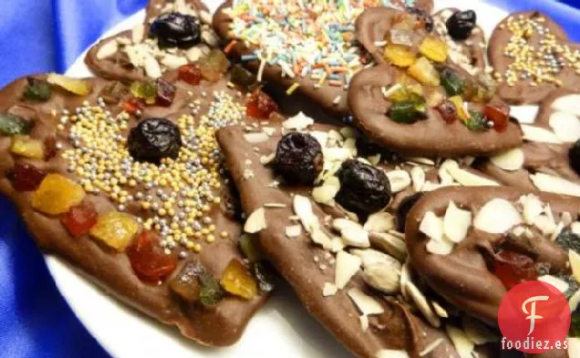 Hermosos Discos de Chocolate Con Semillas y Frutas