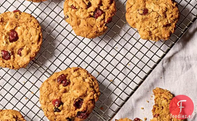 Galletas de Avena con Arándanos Empapados de Naranja