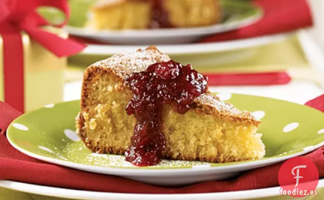 Tarta de Almendras con Mermelada de Arándanos