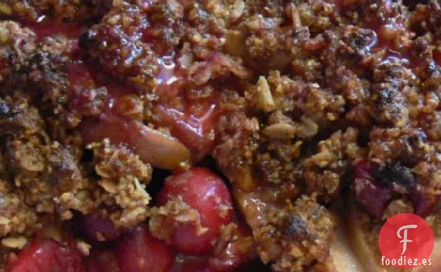 Crujiente de Arándanos de Manzana