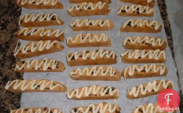 Bizcochos de Arándanos y Almendras Con Chorrito de Chocolate Blanco