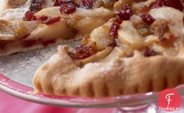 Galette de Pera de Cooking Light con Arándanos Confitados y Pasas