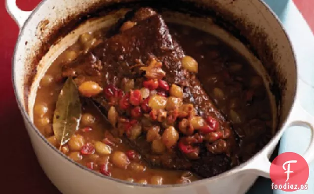 Falda estofada con Arándanos