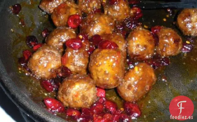 Albóndigas Glaseadas de Arándanos Rojos