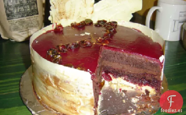 Pastel de Arándanos con Nueces y Chocolate