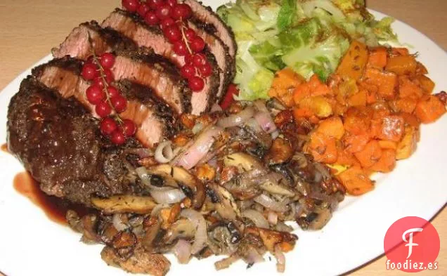 Venado con Ciruelas y Calvados