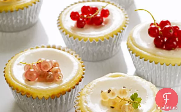 Cupcakes de Tarta de Queso con Crema Agria