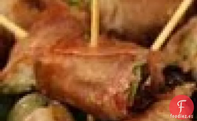Dátiles Rellenos De Queso De Cabra Con Albahaca y Jamón