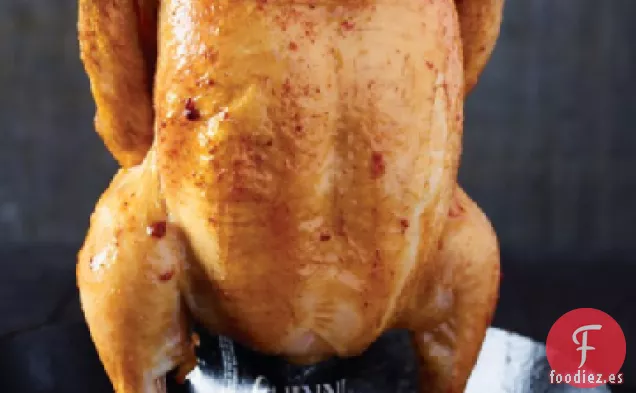 Pollo Asado en Lata de Cerveza con Salsa de Mermelada de Higos