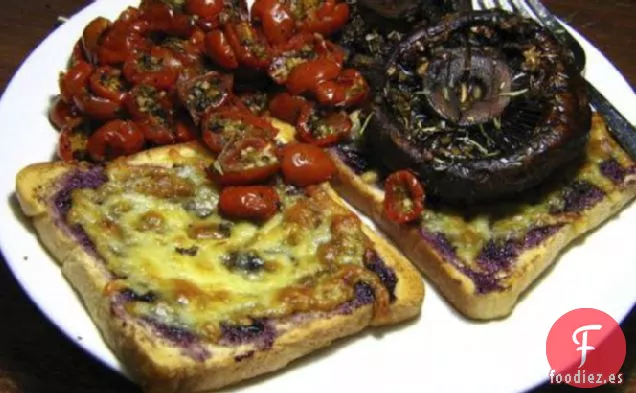 Sandwich de Cara abierta con Queso de fresa