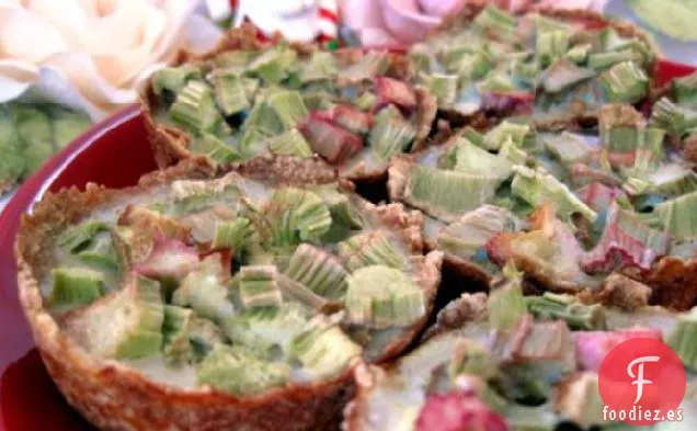 Barras de Ruibarbo Con Costra de Galletas