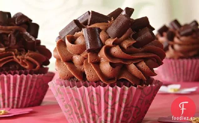 Cupcakes con Trozos de Chocolate y Chocolate
