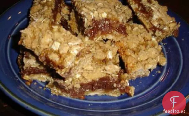 Barras de Avena con Chocolate y Caramelo