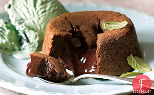 Pasteles de Budín de Chocolate y Menta