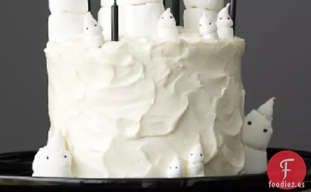 Pastel de Malvavisco de Chocolate-Fantasma y Mini Cupcakes