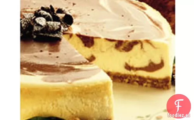 Tarta de Queso Jaspeada al Estilo de Nueva York