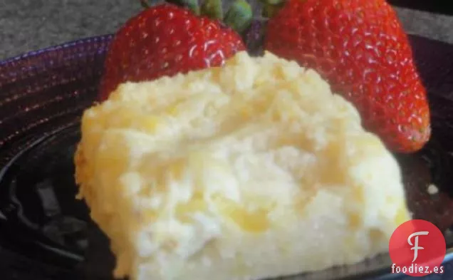 Barras de Pastel de Queso con Piña y Jengibre