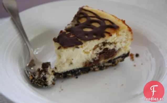Tarta de Queso con Chispas de Chocolate y Masa para Galletas