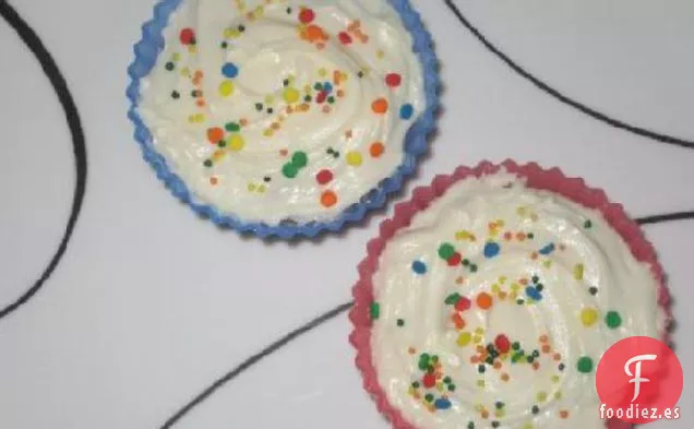 Cupcakes de Vainilla Sin Azúcar Y Bajos en Grasa