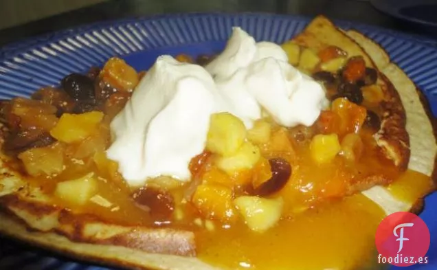 Pizza De Tacos Con Corteza De Pan De Maíz