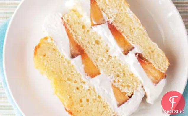 Bizcocho con Duraznos y Crema
