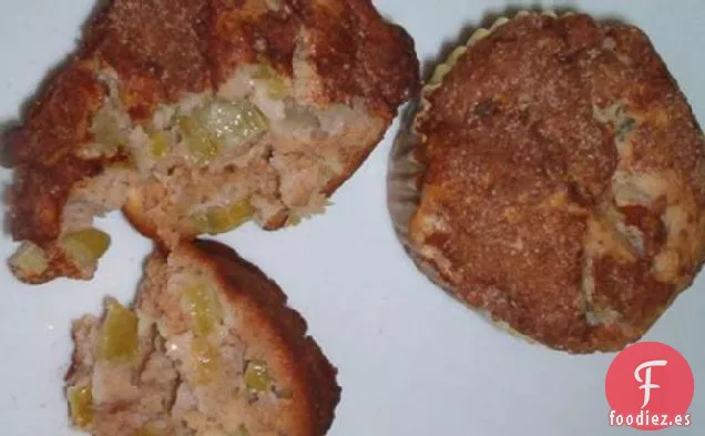 Magdalenas de Canela de Ruibarbo Saludables