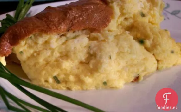 Soufflé de Queso Con Cebolletas y Cebollino