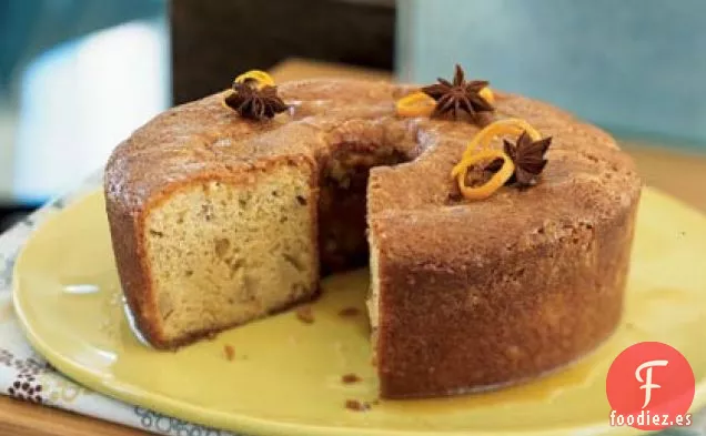 Pastel de Pera y Nuez con Jarabe de Miel y Naranja