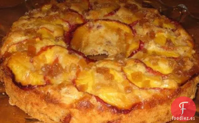Pastel de Nectarina y Jengibre Fresco