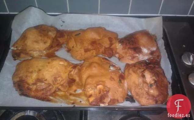 Calzones de Albahaca de Pollo a la Barbacoa (Oamc)