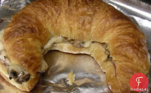 Jamón Al Horno y Suizo Con Salsa De Champiñones