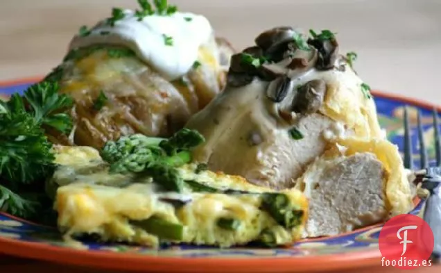 Pollo al Horno en Rollos de Media Luna para 2 personas