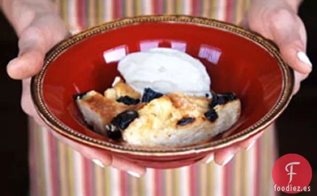 Receta de Budín de Pan de Croissant y Armagnac