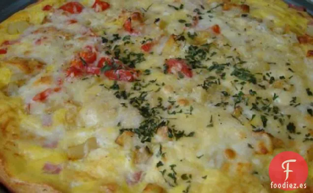 Pizza de Desayuno con Salchichas y Huevos
