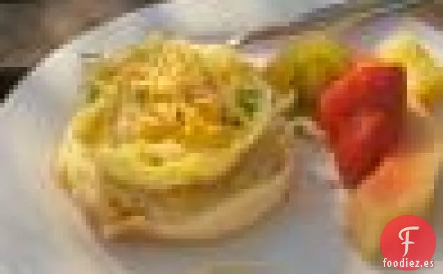 Pizza en Rollo de Media Luna Invertida