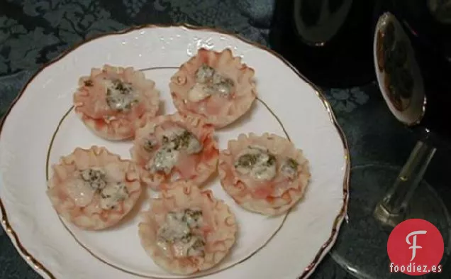 Tartaletas de Pera y Queso Azul