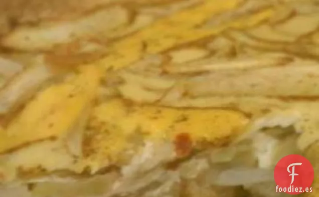 Tarta de Manzana y Cebolla Carmelizada (Vegetariana)