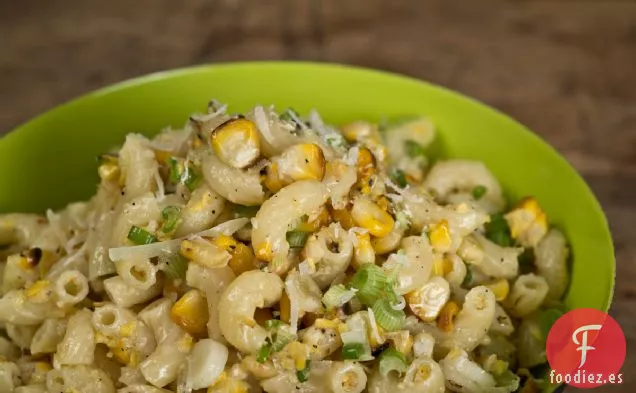 Receta de Ensalada de Macarrones con Pesto de Maíz a la Parrilla