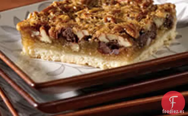 Barras de Pastel de Nueces de Chocolate Lite