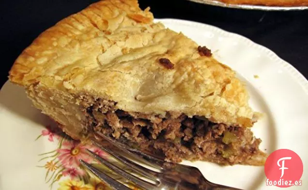 Tourtiere (Pastel de Carne Francés Canadiense) - Sin lácteos