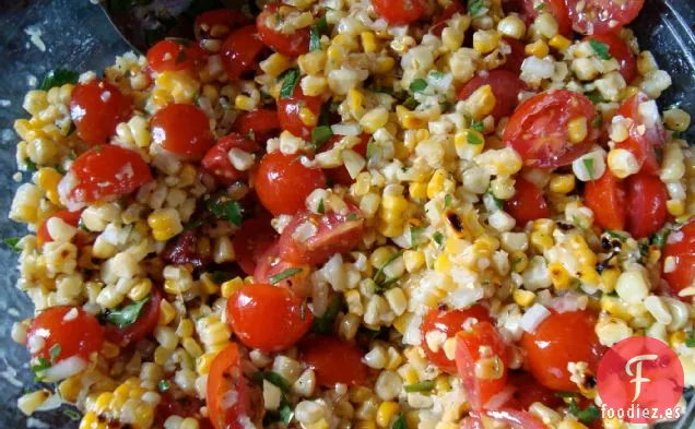 Ensalada De Tomate Y Maíz A La Parrilla