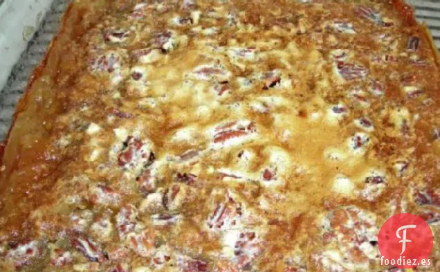 Cuadrados de Pastel de Nuez con Mantequilla
