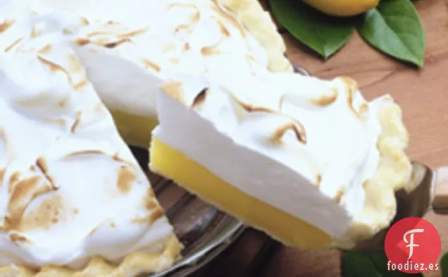 Pastel de Merengue de Limón con Corteza de Mantequilla de Avellana