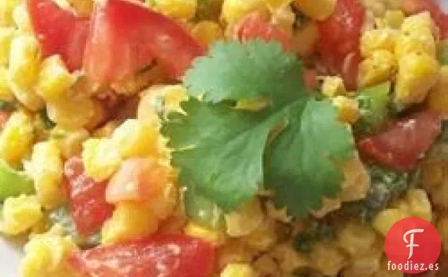 Ensalada de Maíz con Tomate y Cilantro