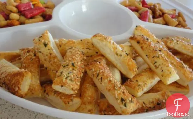 Sabrosos Bocadillos de Queso y Sésamo