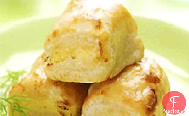 Rollos de Patata Salados (También conocidos como Knishes de Patata de la Manera Fácil)