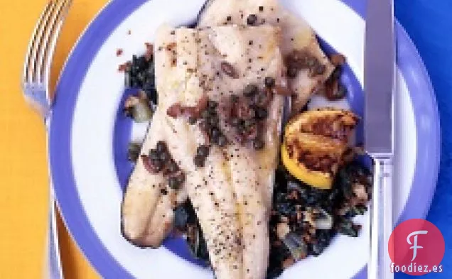 Trucha Con Aceitunas Y Mantequilla Marrón