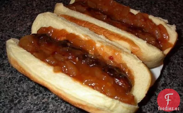 Salsa de Cebolla Sabrett para Perros Calientes