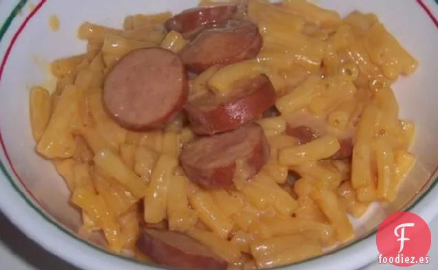Sartén para Salchichas con Macarrones y Queso