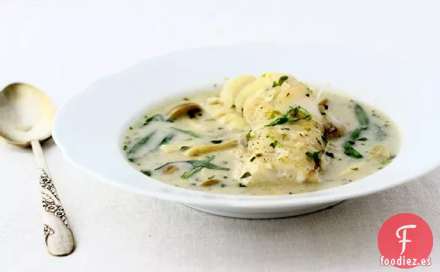 Bacalao Escalfado En Leche De Coco